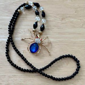 26" Beaded Spider Necklace (Halloween)